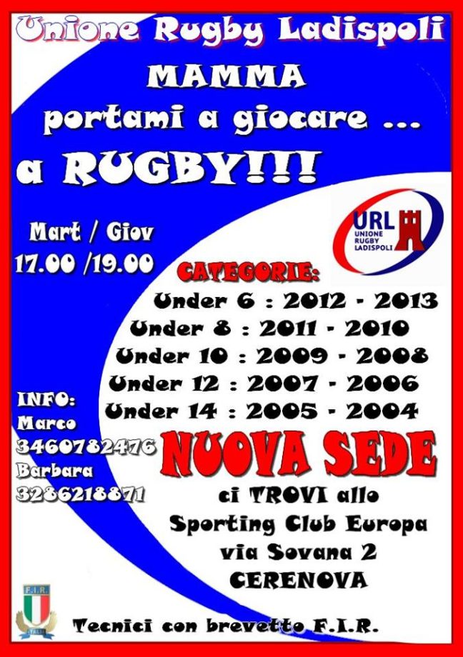 nuova sede Unione Rugby Ladispoli