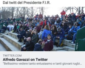 Tweet del Presidente F.I.R. Gavazzi